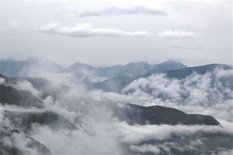 Wallpaper Mountains Clouds Fog 5496x3670