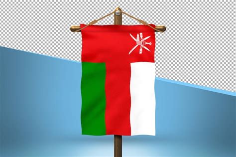Premium Psd Oman Hang Flag Design Background