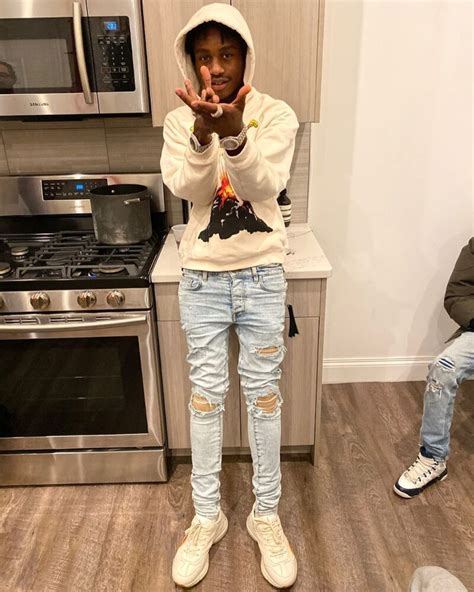 A boogie wit da hoodie arrested on gun and drug charges. Lil TJay Wearing a White Gucci Hoodie and Sneakers with ...