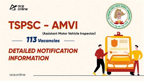 Tspsc Assistant Motor Vehicle Inspector Amvi Notification