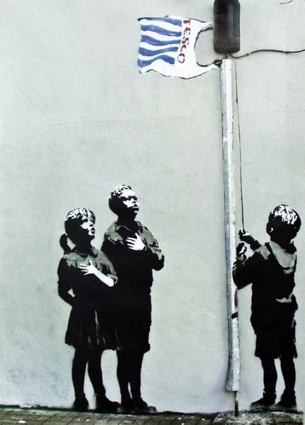 Banksy Street Artist Tesco Bag Flag Print A4 A3 A2 A1