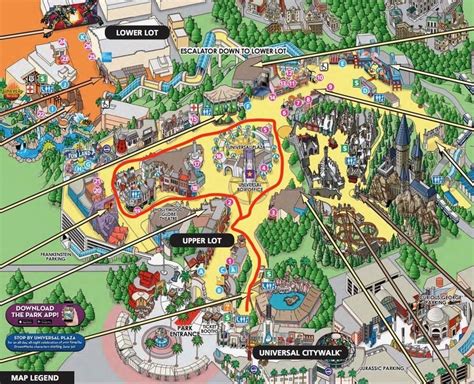 Universal studios hollywood is a favorite in southern california. Specified Universal Studios Hollywood Map Universal Studio ...