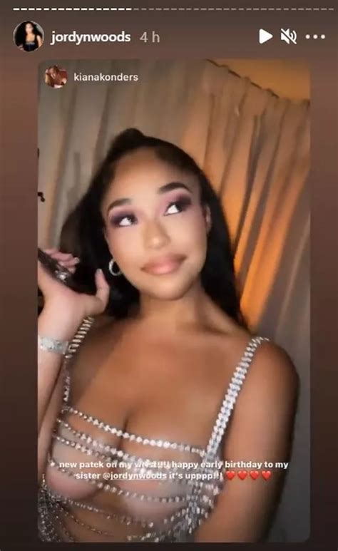 Kylie Jenners Ex Bff Jordyn Woods Wows As She Ditches Underwear In Sheer Chain Dress Daily Star