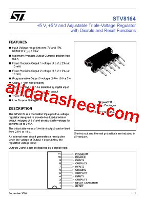 STV8164 Datasheet PDF STMicroelectronics