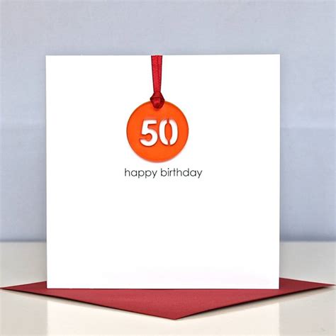 Happy Birthday 50 Greeting Card By The Cornish Card Company