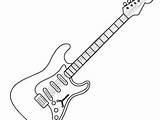 Guitar Electric Drawing Coloring Rock Outline Drawings Draw Pages Music Roll Cute Easy Things Clipart Boyfriend Line Simple Guitars Sketch sketch template