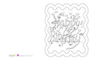 Make your kids coloring time more fun by letting them choose which coloring book they want to print. 50 Gorgeous Coloring Birthday Cards | KittyBabyLove.com