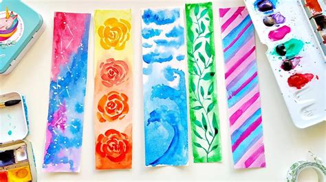 Diy Watercolor Bookmarks Ideas Easy Painting 5 Min Crafts Tutorial