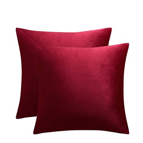 Juspurbet Velvet Pillow Covers 18x18 Inchespack Of 2 Throw