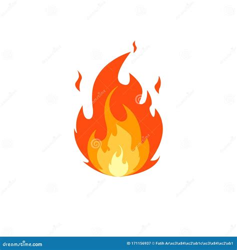 Fire Icon Flame Icon Isolated Vector Illustration Stock Vector