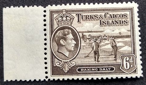 Super Turks Caicos Islands Kgvi Sg A D Sepia Stamp Mint