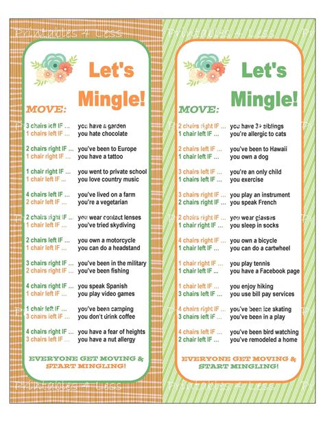 Ice Breaker Game Mingle Game Printable Party Game Diy Etsy In 2021 Ice Breakers Ice Breaker