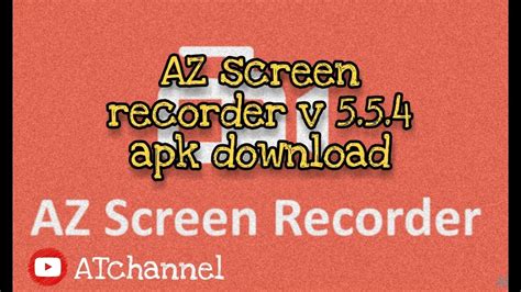 One nice benefit of using this app is that your android device does need to be rooted in order to experience the best the app has to offer. AZ Screen Recorder pro APK download - YouTube