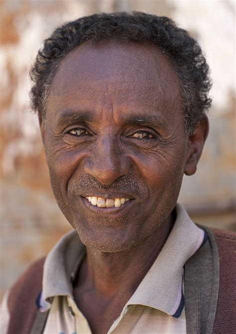 Old Man Smiling Mendefera Eritrea