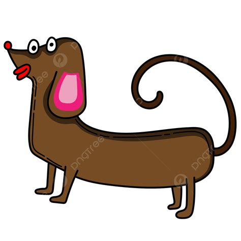 Gambar Anjing Kartun Dengan Bibir Merah Anjing Satwa Kartun Png Dan