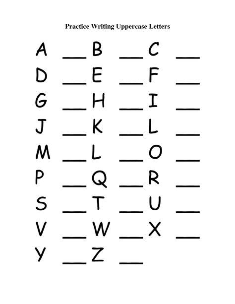 Capital Letters Printable Worksheets Learning How To Read