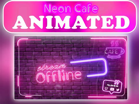 Animated Twitch Overlay Neon Twitch Stream Overlay Package Etsy