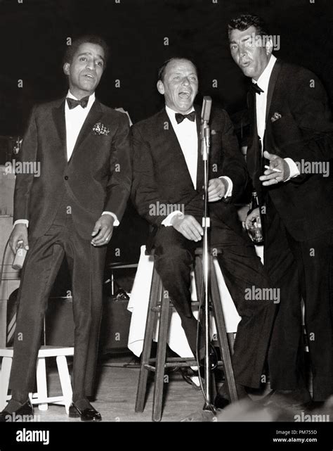 Members Of The Rat Pack Sammy Davis Jr Frank Sinatra And Dean Martin