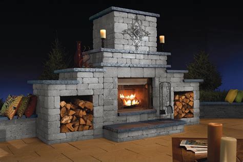 Paver And Wall Design Ideas Outdoor Fireplace Designs Fireplace Kits