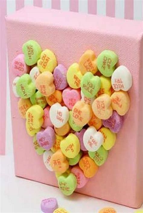 conversation heart crafts home decor for valentine s day wreath and wall art heart crafts