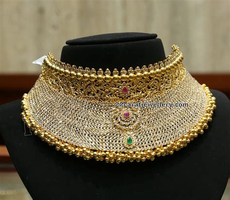 Heavy Bridal Chokers By Malabar Gold And Diamonds Jewellery Designs