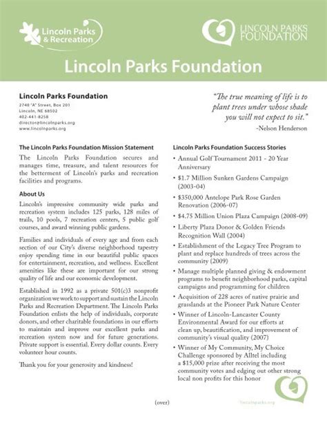 Lincoln Parks Foundation