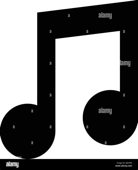 Black Music Note Icon Music Symbol Vector Editable Vector Stock