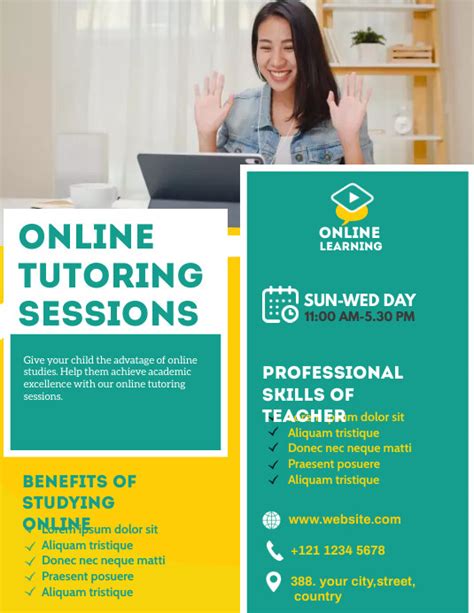 Online Classes Flyer Template Postermywall