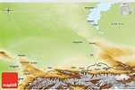 Physical 3D Map of Dzhambul
