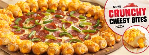 The pizza hit cheesy bites pizza is available for delivery too, which is definitely an added convenience factor in our family. Pizza Hut Canada: Crunchy Cheesy Bites Pizza | Foodology
