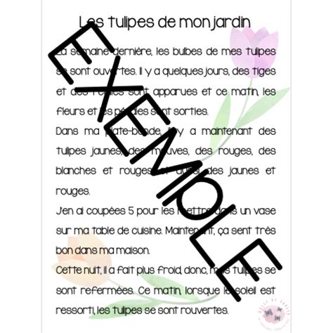 Compréhension De Texte Du Printemps