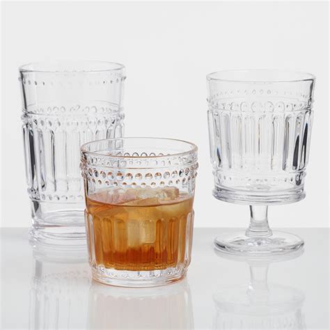 Clear Pressed Glass Highball Glasses Set Of 4 Mrorganic Store