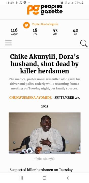 Dr Chike Akunyili Graphic Photo Of Murdered Dora Akunyili S Husband Politics 2 Nigeria