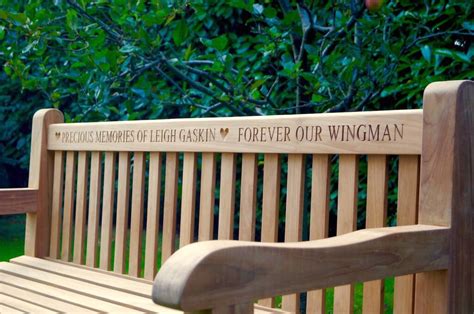 Engraved Memorial Bench By Traditional Wooden Ts