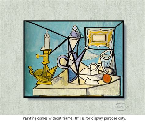Pablo Picasso Oil Painting Still Life With Lamp Vintage Museum Etsy