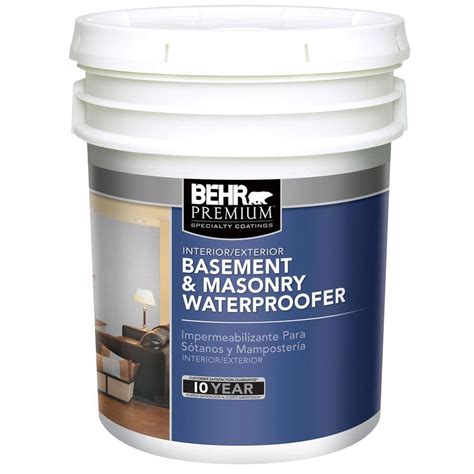 Behr Premium 5 Gal Basement And Masonry Waterproofing Paint 87505