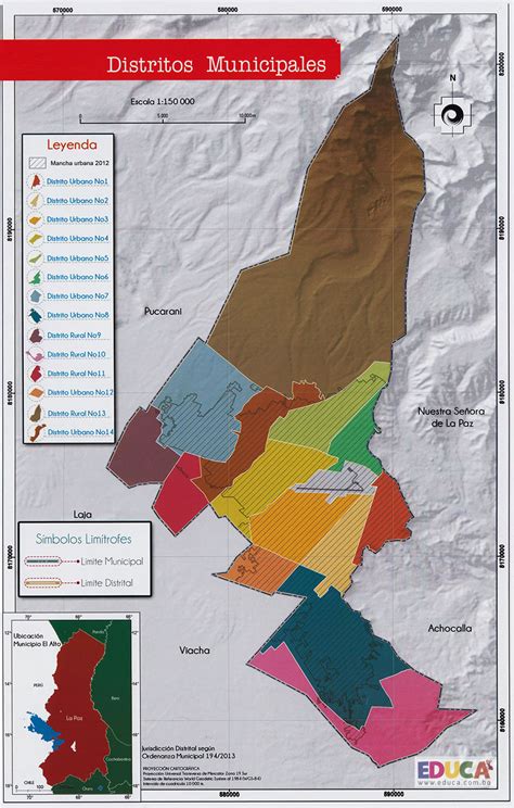 Distritos Municipales Municipio De El Alto Municipio De El Alto