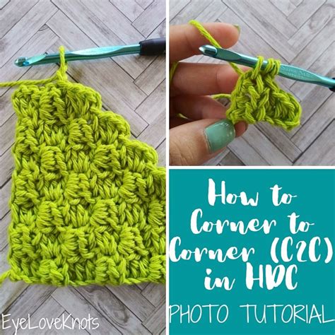 How To Corner To Corner C2c In Half Double Crochet Hdc Photo