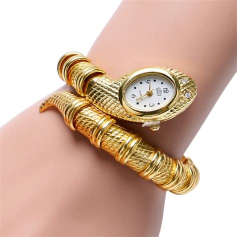 New Fashion Creative Snake Bracelet Watch Women Quartz Wristwatch
