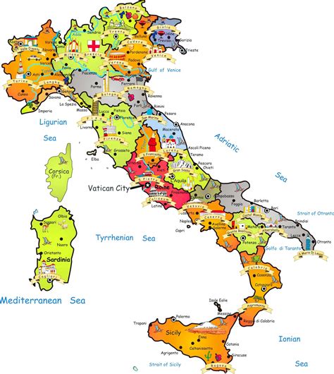 Map Showing Touristic Places In Italy Tuscanyagriturismogiratola