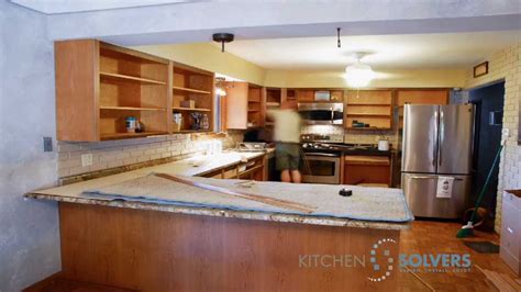 Not sure what refacing is all about? Kitchen Solvers Franchise Cabinet Refacing Time-Lapse ...