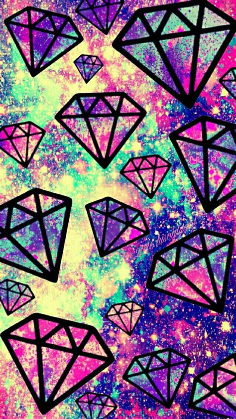 Bright Vintage Falling Diamonds Galaxy Iphoneandroid Wallpaper I