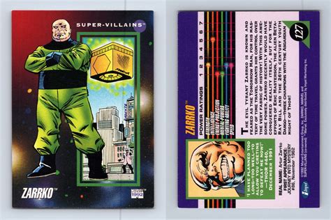 Zarrko 127 Marvel Universe 1992 Impel Trading Card