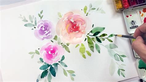 How To Paint Simple Watercolor Flowers