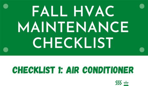 Fall Hvac Maintenance Checklist Infographic