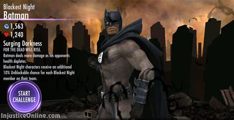 Injustice Gods Among Us Mobile Blackest Night Batman Challenge