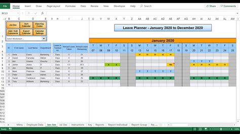 Excel Holiday Planner A Powerful Staff Leave Tracking Spreadsheet