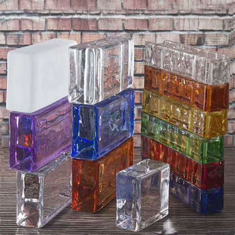China Colored 3d Architectural Pattern Glass Bricks For Wallswindows