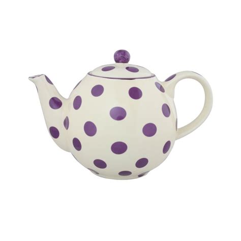 Fancy Purple Polka Dot Tea Pot Ceramic Spots Design Tea Pots London