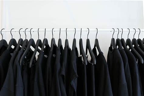 Hd Wallpaper Black Clothes Hanged In Rack Black Shirts Hanging